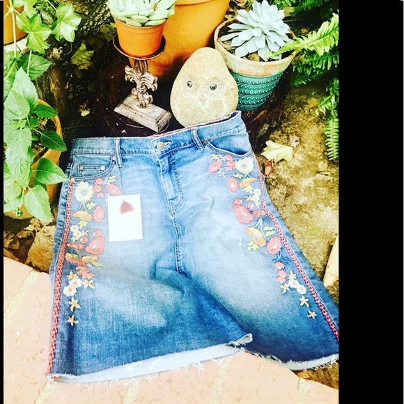 🧡🧡Johnny was INDIGO EMBROIDERED SKIRT - Picture 6 of 7
